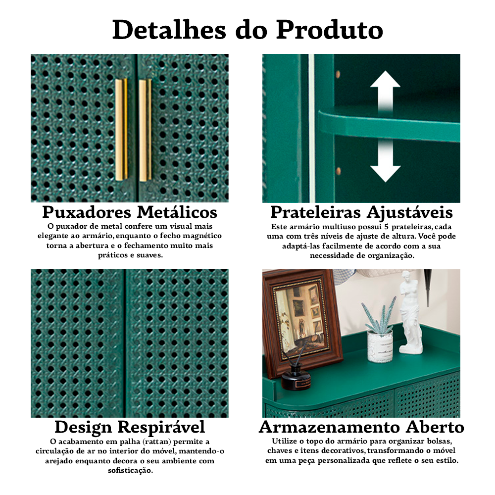 Sapateira Compacta Rattan Respirável