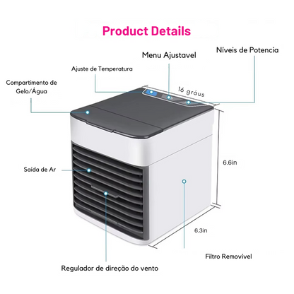 [ Leve 2 Pague 1 ] Ar-Condicionado Portátil FrostAir - Refrigeração Eficiente + Brinde Exclusivo.