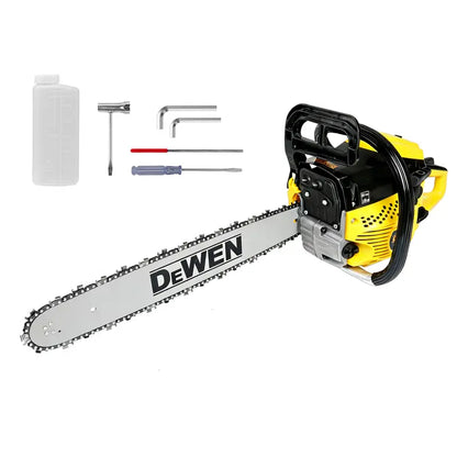 [PROMOÇÃO] Motosserra a Gasolina DEWEN 52cc Barra 20 Polegadas 3.0HP Corte Profissional de Árvores