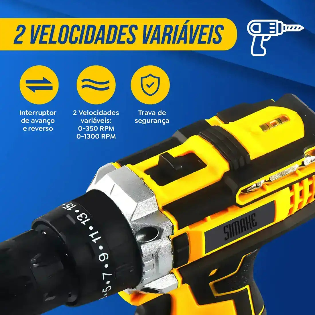 [PROMOÇÃO] Furadeira Parafusadeira a Bateria 48V + Mala Completa