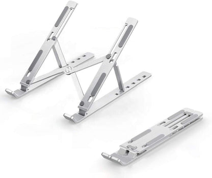 Suporte para Notebook Ajustável Dobrável em Alumínio Antiderrapante