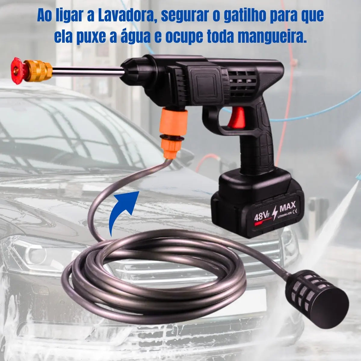 [LANÇAMENTO] Lavadora Lava Jato Portátil Pressão 2 Baterias + Maleta