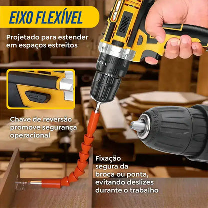 [PROMOÇÃO] Furadeira Parafusadeira a Bateria 48V + Mala Completa