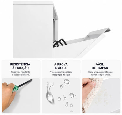 Armário Sapateira Slim Metálica 4 Portas Basculantes