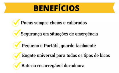 3 em 1 - Compressor de Ar Portátil Multifuncional