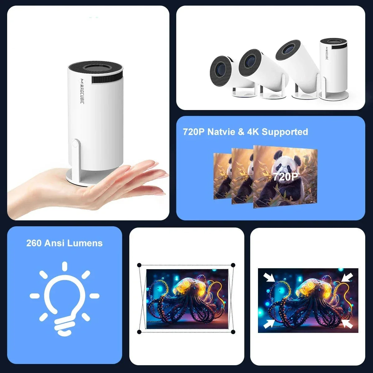 Projetor Smart Portátil 4k