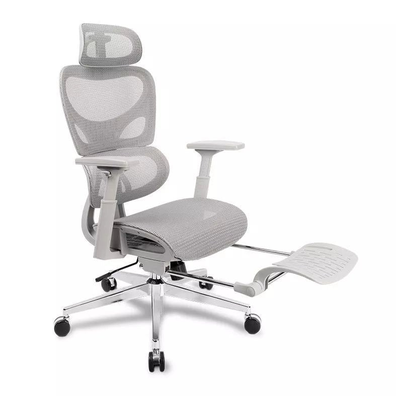 Cadeira de Escritório, Ergonômica, Reclinável, Cinza, Até 150kg