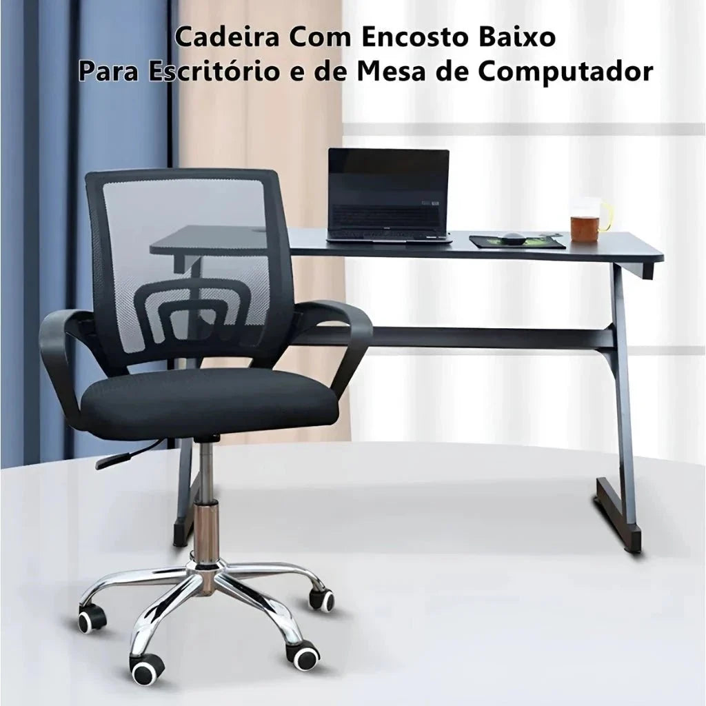 Cadeira de Escritório com Encosto em Tela Mesh