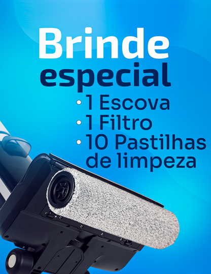 Aspirador Vertical de Pó I7 Pro - Aspira e Passa Pano Autolimpante, Sem Fio