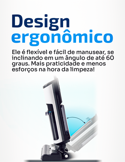 Aspirador Vertical de Pó I7 Pro - Aspira e Passa Pano Autolimpante, Sem Fio
