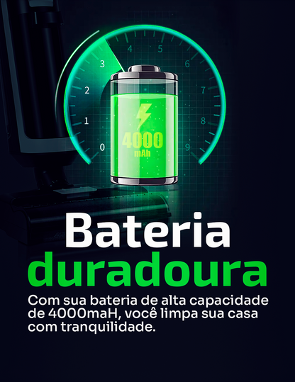 Aspirador Vertical de Pó I7 Pro - Aspira e Passa Pano Autolimpante, Sem Fio