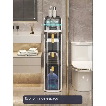 Gaveteiro Organizador FlexMove™ | Multiuso com Rodinhas para Banheiro, Quarto, Cozinha e Lavanderia