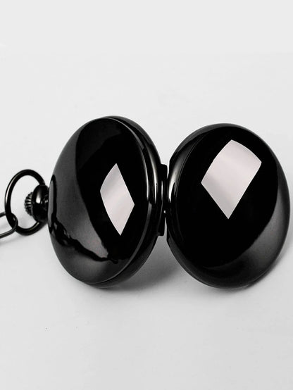 Relógio de Bolso Masculino Preto Romano