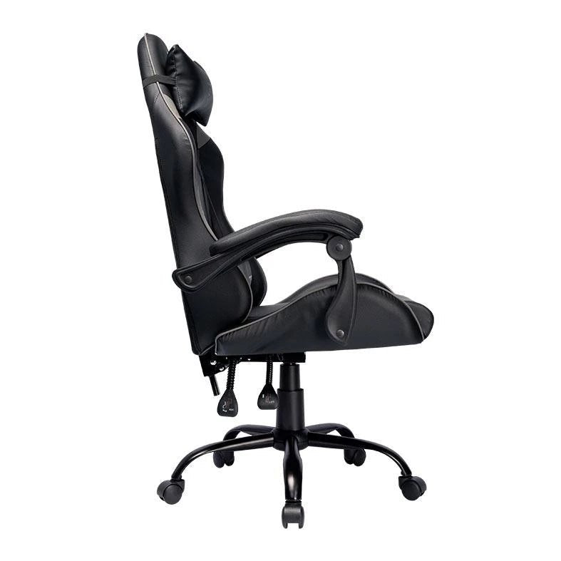Cadeira Gamer Reclinável, Couro PVC, Até 120kg, Preta