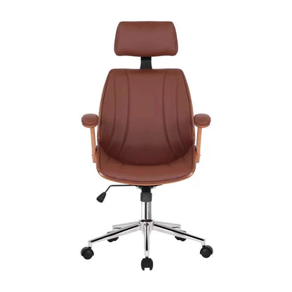 Cadeira Presidente Ergonômica, Reclinável, Couro Ecológico, Preta