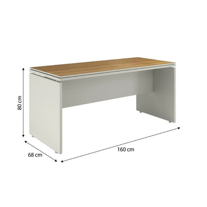 Mesa de Escritório Oslo, Tampo Duplo, 160cm, MDP/MDF