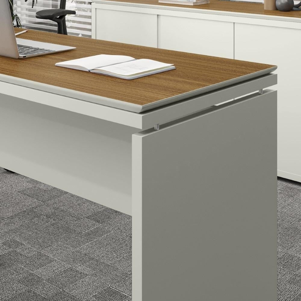 Mesa de Escritório Oslo, Tampo Duplo, 160cm, MDP/MDF