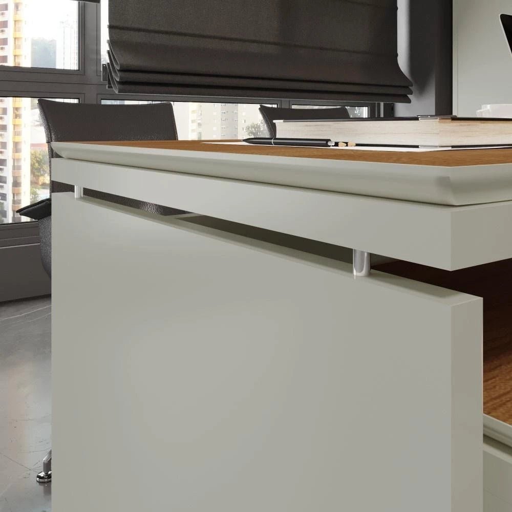 Mesa de Escritório Oslo, Tampo Duplo, 160cm, MDP/MDF