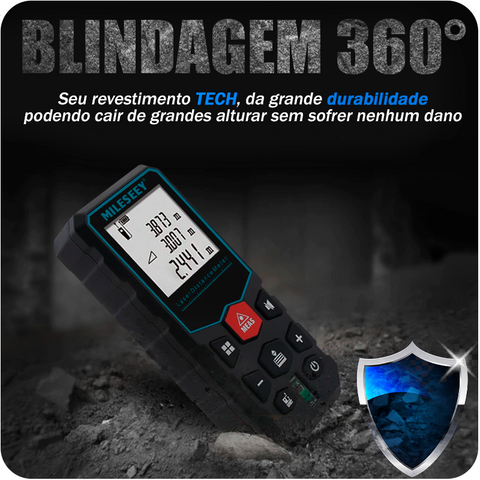 Trena Métrica a Laser mede até 100 Metros com Display Profissional